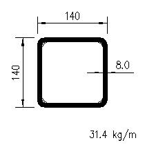 CFSHS 140x140x8,0